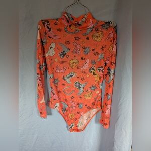 Western Sheer Mesh Bodysuit For Women Medium